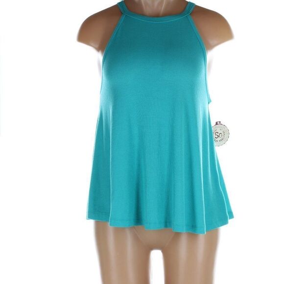 SO PeekAboo High Neck Keyhole Tank Top Shirt NWT - Picture 2 of 8